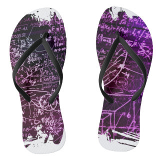 Formules in wiskundige ruimte teenslippers