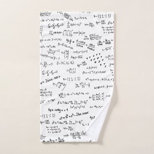 Formules Mathématiques Et Numéros (Serviette à main)