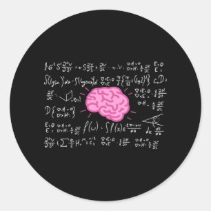 formules voor de wiskunde van slimme koppen ronde sticker
