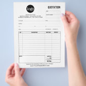 Formulier Business Quotting, Factuur of Verkoopont Flyer (Hand)