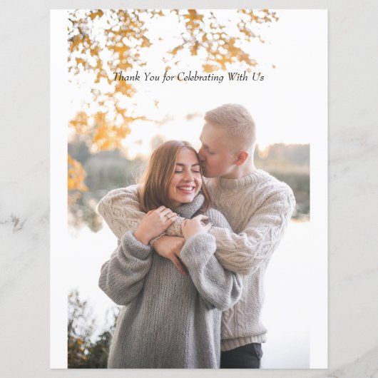 Formulier Modern Wedding Program (Achterkant)