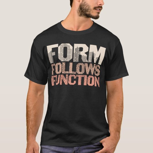 Formulier volgt functie architect t-shirt (Voorkant)