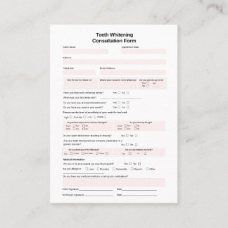 Formulier voor de raadpleging van het witboek visitekaartje