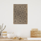 Fornamental Design for Coffered Plafond Poster (Keuken)