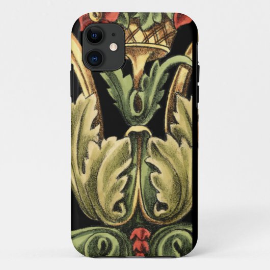Fornamental Floral Design with Black Borders Case-Mate iPhone Case (Achterkant)