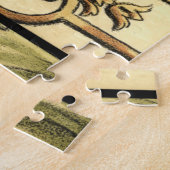 Fornamental Floral Design with Black Borders Legpuzzel (Zijkant)