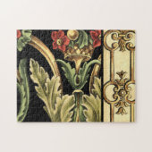 Fornamental Floral Design with Black Borders Legpuzzel (Horizontaal)