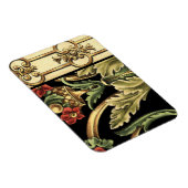 Fornamental Floral Design with Black Borders Magneet (Rechterzijde)
