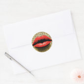 Fornasetti Style Lips Ronde Sticker (Envelop)