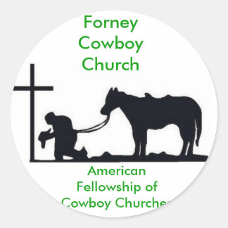 Forney Cowboy Church Ronde Sticker