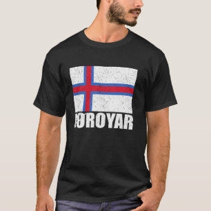 Føroyar Flag Grunge Souvenir Faeröer T-shirt