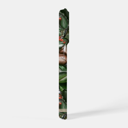 Forrest en bessen Monogrammed Telefoon Case iPhone Hoesje (Rechterkant)