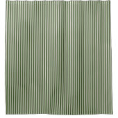 Forrest Green Ticking Stripe Douche rideau (Devant)