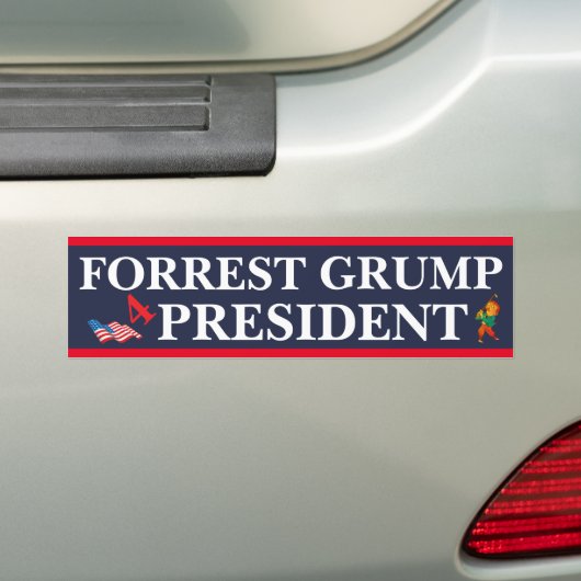 FORREST GRUMP 4 PRESIDENT BUMPERSTICKER (Op auto)