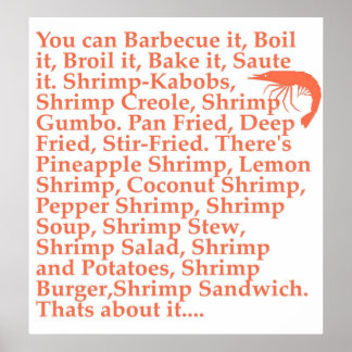 Forrest Gump Shrimp Quote Poster