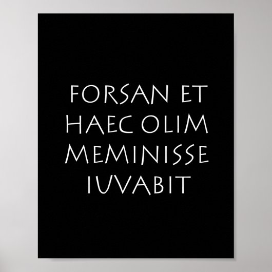 Forsan et haec olim meminisse iuvabit poster (Voorkant)