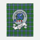 Forsyth Clan Badge Tartan Plaid Fleece Deken (Voorkant)