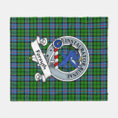 Forsyth Clan Badge Tartan Plaid Fleece Deken (Voorkant (Horizontaal))