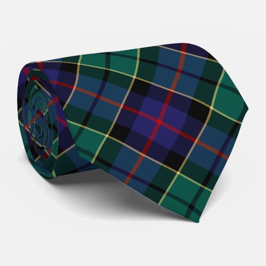 Forsyth Clan Tartan Blue Pset Stropdas (Opgerold)