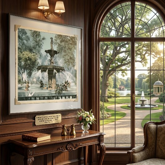 Forsyth Fontein Savannah GA Poster