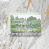 Forsyth Fontein Waterverf Savannah GA Kaart