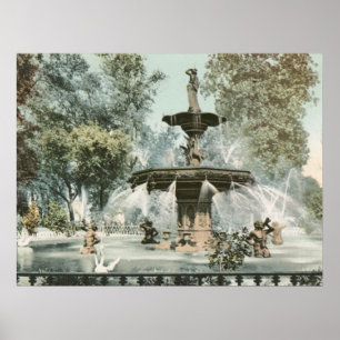 Forsyth Fountain Savannah GA Poster