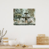 Forsyth Fountain Savannah GA Poster (Keuken)