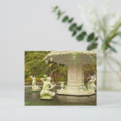 Forsyth Fountain, Savannah, GA-reisfotografie Briefkaart (Staand voorkant)