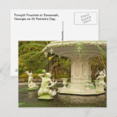 Forsyth Fountain, Savannah, GA-reisfotografie Briefkaart (Voorkant / Achterkant)