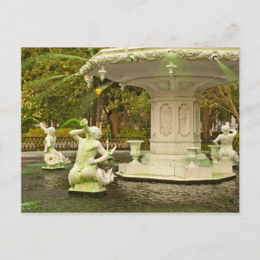 Forsyth Fountain, Savannah, GA-reisfotografie Briefkaart (Voorkant)