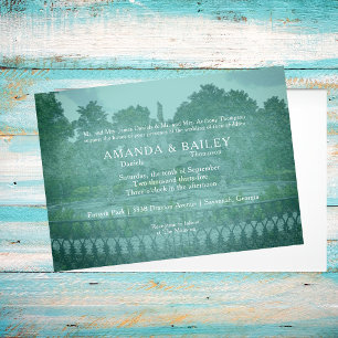 Forsyth Park Fontein Savannah GA Bruiloft Kaart