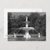 Forsyth Park Fountain Savannah, Georgia Briefkaart (Voorkant / Achterkant)