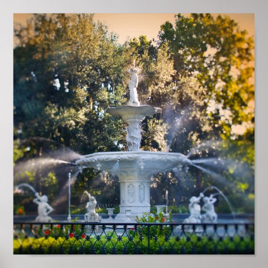 Forsyth Park, in Savannah, Ga Poster (Voorkant)