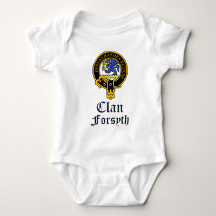 Forsyth scottish crest and tartan clan name romper