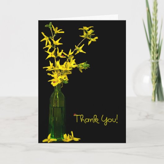 Forsythia et lady bugs merci (Devant)