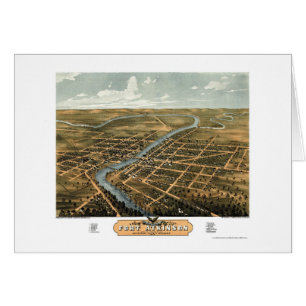 Fort Atkinson, carte panoramique de WI - 1870