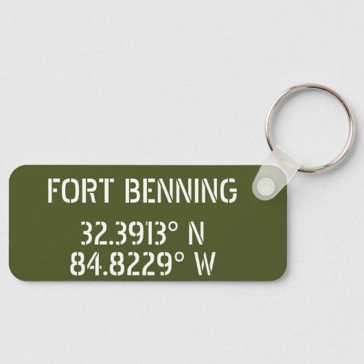 Fort Benning breedtegraad lengtegraad  Sleutelhanger (Voorkant)