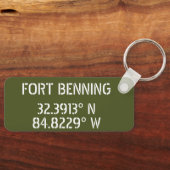 Fort Benning breedtegraad lengtegraad  Sleutelhanger (Voorkant)