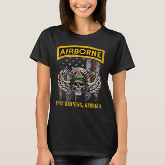 Fort Benning GA US Airborne Paratrooper Div Veter T-shirt