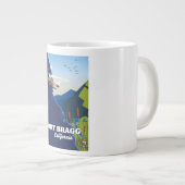 Fort Bragg California-kaart Extra Grote Beker (Voorkant rechts)