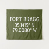 Fort Bragg Latitude Lengtegraad Wandkleed (Voorkant (horizontaal))