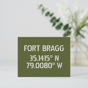 Fort Bragg Latitude Longitude-Briefkaart Briefkaart
