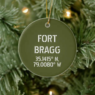 Fort Bragg Latitude Longitude, op maat gemaakt Keramisch Ornament