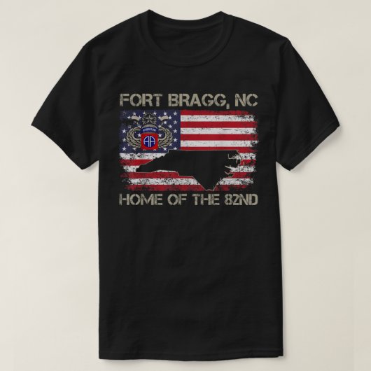 Fort Bragg NC Accueil Du 82E T-shirt Aéroporté, Ve (Design devant)