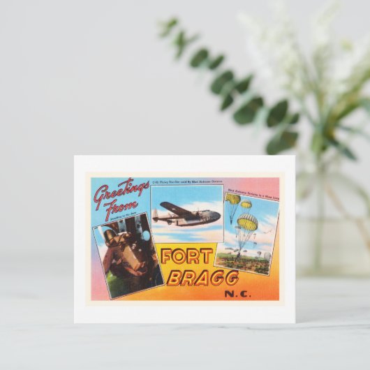 Fort Bragg North Carolina NC Old Briefkaart- Briefkaart (Staand voorkant)