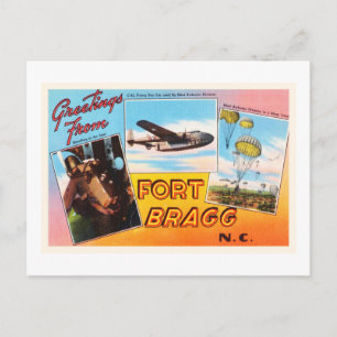 Fort Bragg North Carolina NC Vieux carte postale V