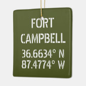 Fort Campbell Latitude Longitude Keramisch Ornament (Links)