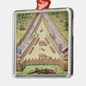 Fort Caroline, van 'Brevis Narratio' Metalen Ornament (Links)