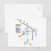 Fort Collins Bike Map Briefkaart (Voorkant / Achterkant)