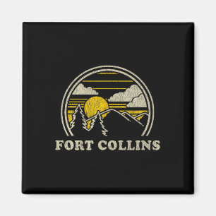Fort Collins Colorado Co T-Shirt Vintage Wandelen Magneet